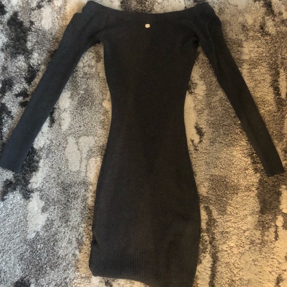 GUESS Marciano Grey Ribbed Sweater Bodycon Dress - Size XXS, 00 - Picture 6 of 6